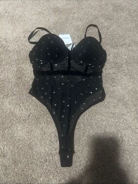 Forever 21 Star-Embellished Sheer Bodysuit